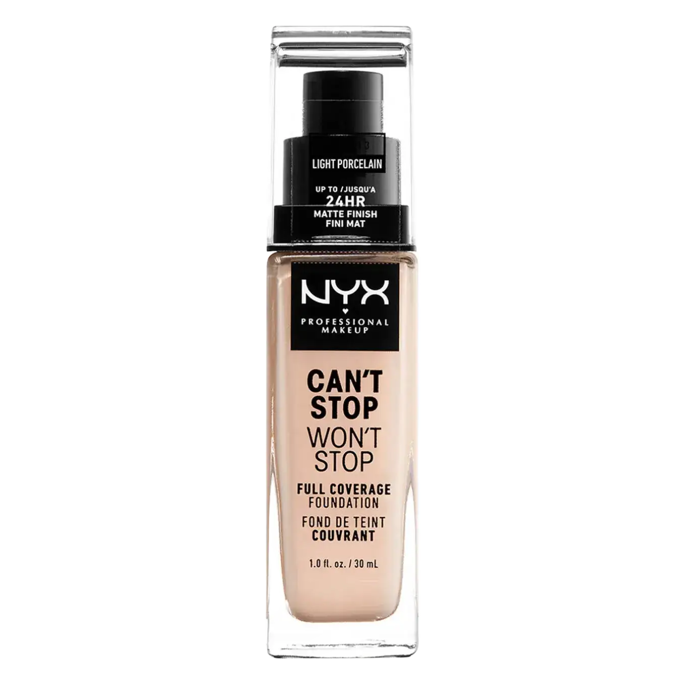 NYX Cosmetics Can't Stop Won't Stop Full Coverage Foundation 1.3 Light Porcelain