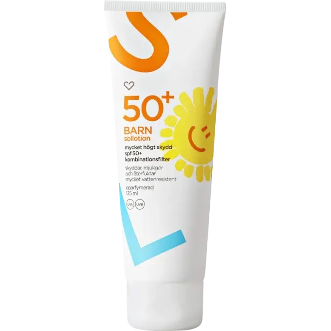 Hjärtats Sollotion Barn Oparfymerad SPF 50+