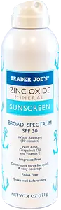 Trader Joe's Zinc Oxide Mineral Sunscreen Spray SPF 30