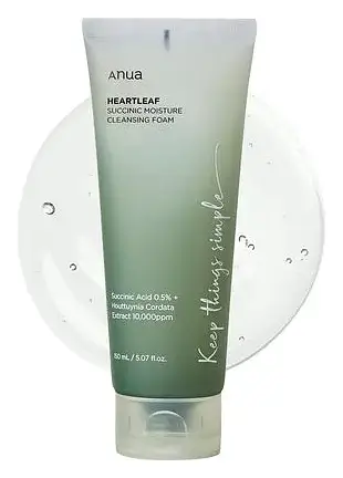 Anua Heartleaf Succinic Moisture Cleansing Foam