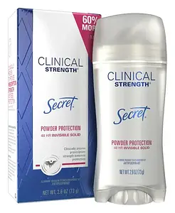 Secret Clinical Strength Invisible Solid Antiperspirant Deodorant Powder Protection