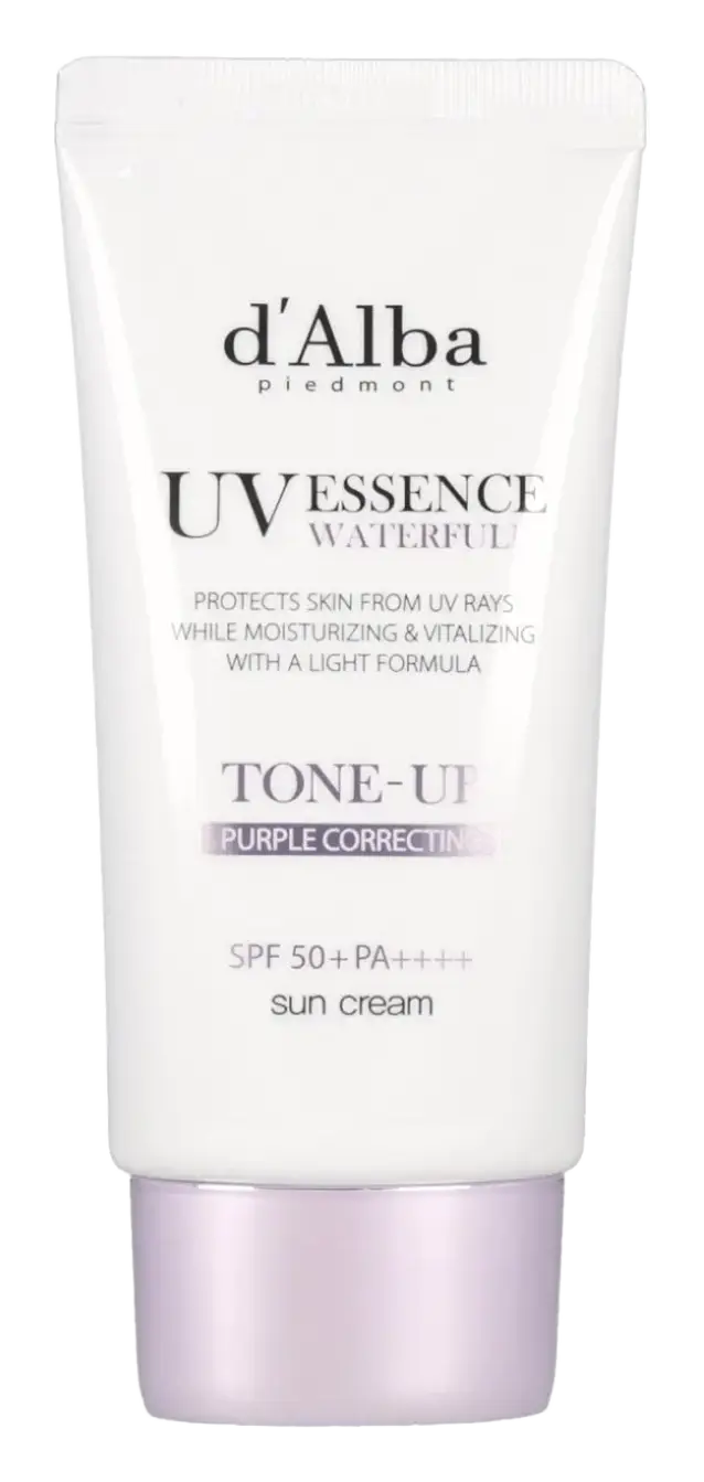 D'Alba UV Essence Waterfull Tone-Up Purple Correcting Sun Cream SPF 50+