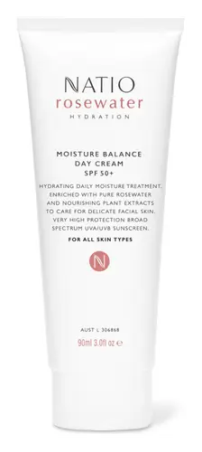 Natio Rosewater Hydration Moisture Balance Day Cream SPF 50+