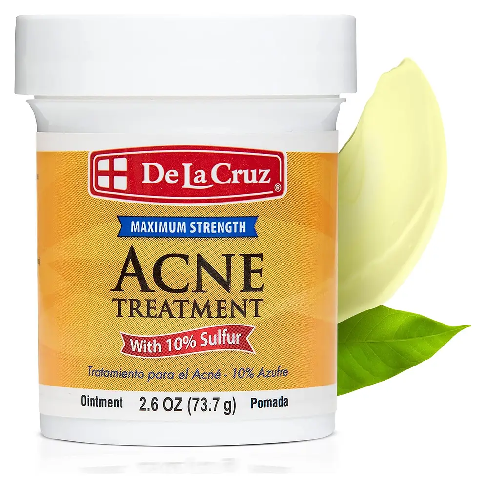 De La Cruz Sulfur Ointment Acne Medication Maximum Strength
