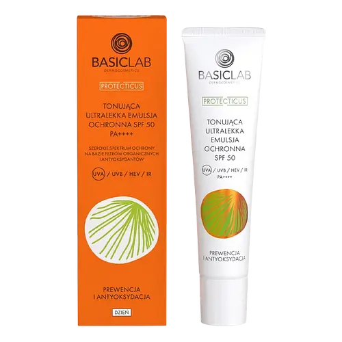 BasicLab Tonująca Ultralekka Emulsja Ochronna SPF 50