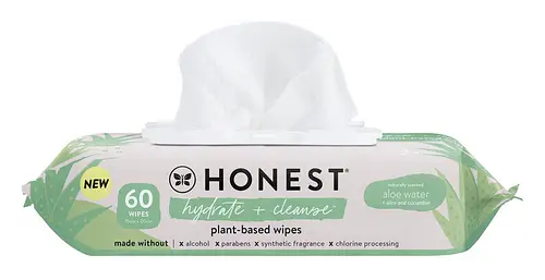 Honest Beauty Hydrate + Cleanse Plant-Based Wipes