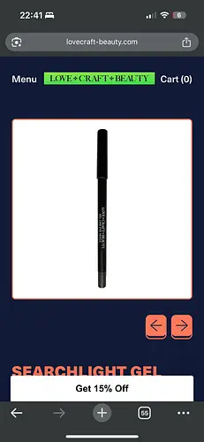 Love+Craft+Beauty Gel line eye pencil Searchlight