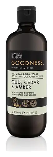 Baylis & Harding Goodness Natural Body Wash Oud, Cedar and Amber