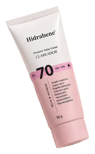 Hidrabene Protetor Solar Facial Clareador SPF 70