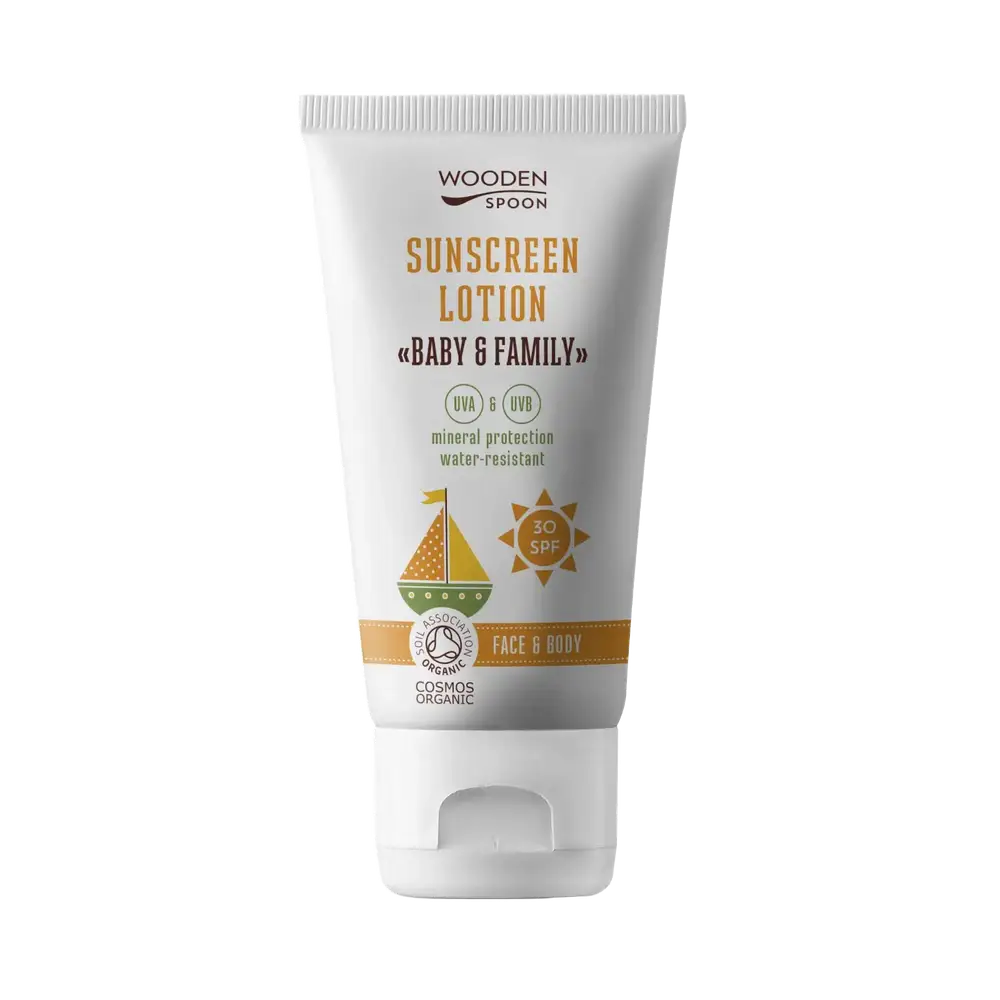 Wooden Spoon Sunscreen Lotion Baby & Family SPF 30