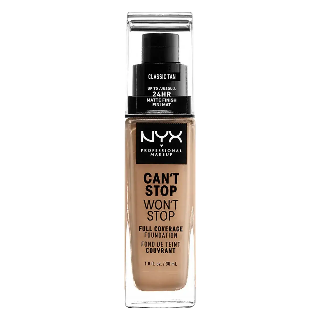 NYX Cosmetics Can't Stop Won't Stop Full Coverage Foundation 12 Classic Tan
