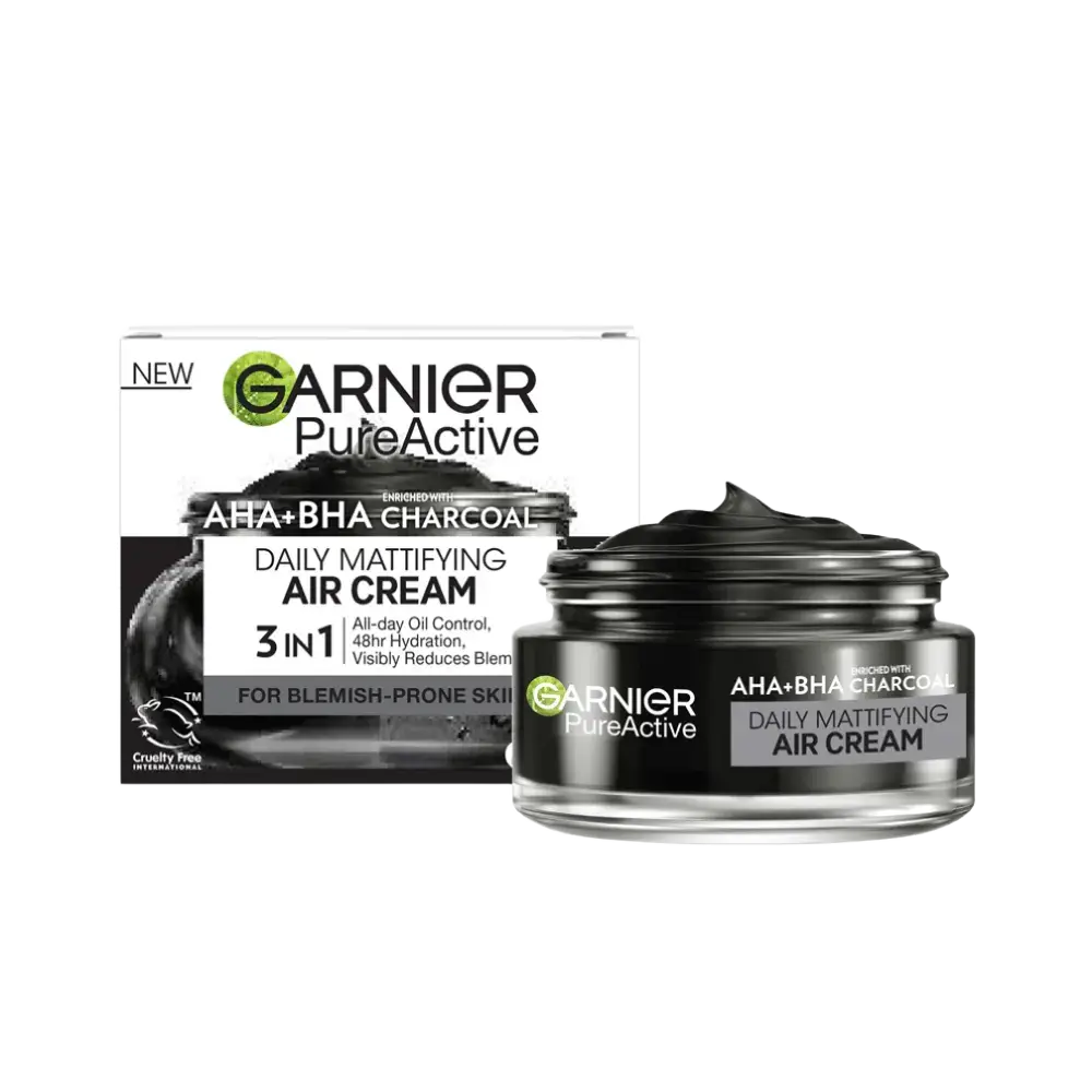 Garnier AHA+BHA Charcoal Daily Mattifying Air Cream​ Europe