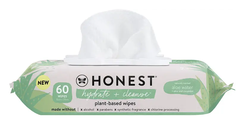 Honest Beauty Hydrate + Cleanse Plant-Based Wipes