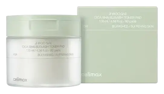 Celimax JIWOOGAE Cica BHA Blemish Toner Pad