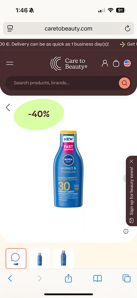 Nivea Sun Protect & Moisture SPF 30