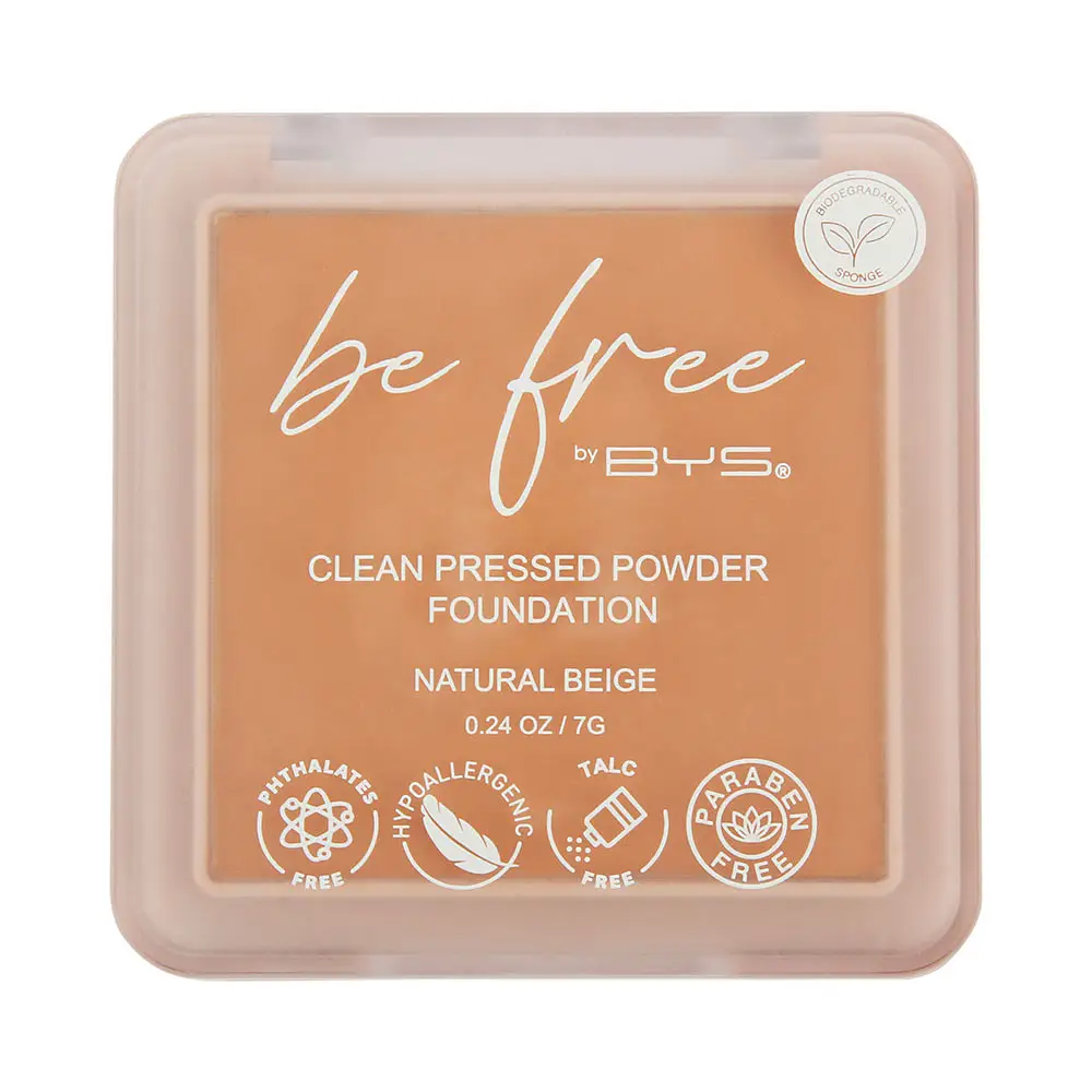 BYS Be Free Clean Pressed Powder Foundation Natural Beige (EU)