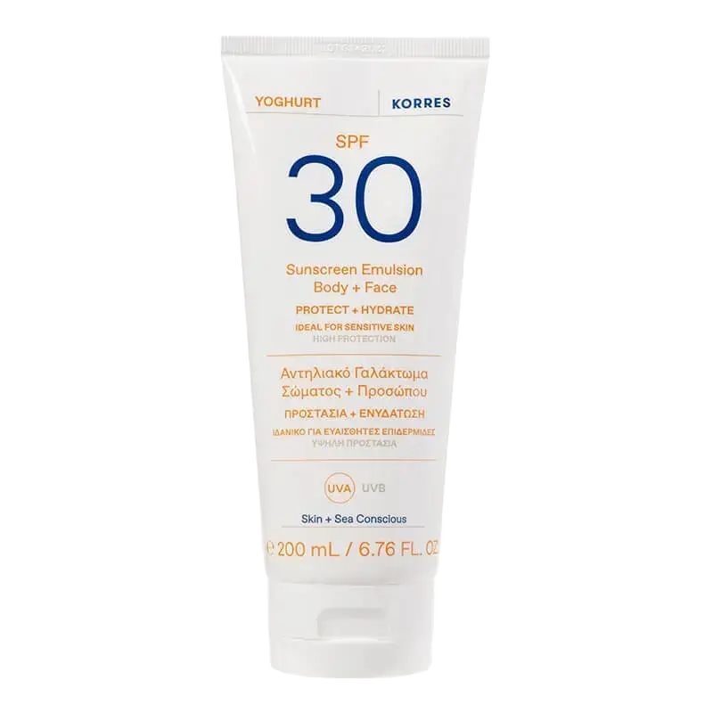 KORRES Yoghurt Sunscreen Emulsion Body + Face SPF 30