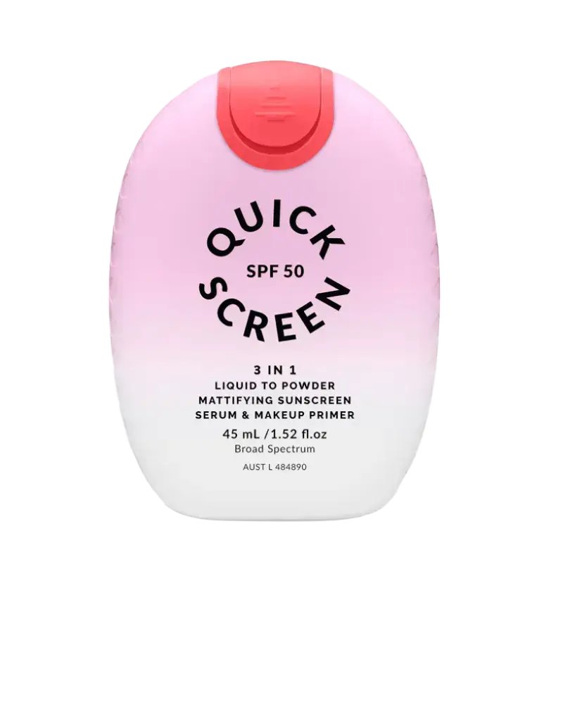 The Quick Flick Quick Screen 3 In 1 Liquid to Powder Mattifying Sunscreen Serum & Primer SPF50