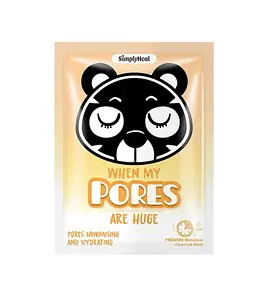 Simplyheal Pores Minimising & Hydrating Premium Microfiber Charcoal Mask