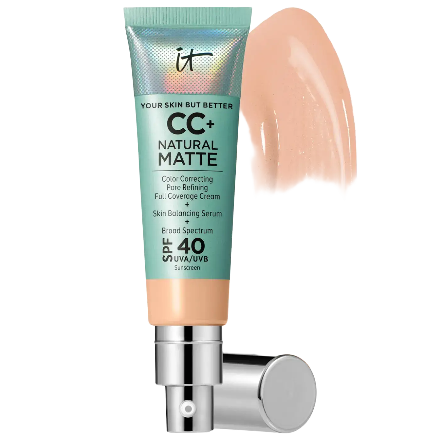 IT Cosmetics CC+ Cream Natural Matte Foundation SPF 40 Light Medium