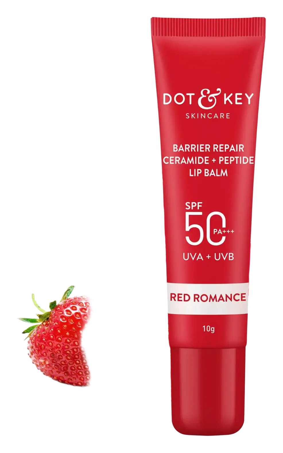 Dot & Key Skincare Barrier Repair Ceramide + Peptide Lip Balm SPF 50+ PA+++ Red Romance