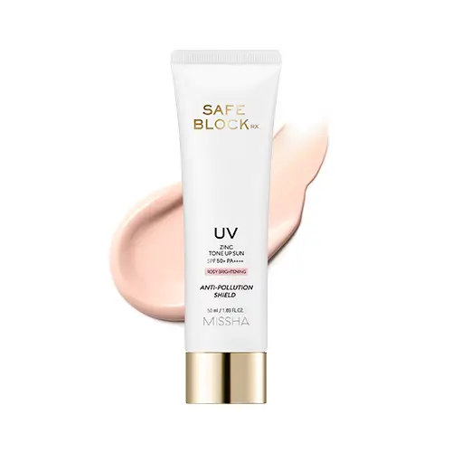 Missha Safe Block Rx UV Zinc Tone Up Sun SPF 50+ Rosey