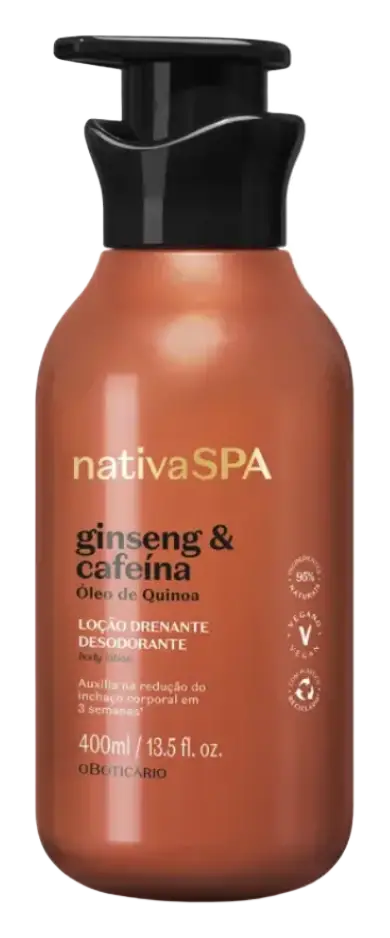 O Boticário Loção Drenante Desodorante Corporal Nativa SPA Ginseng e Cafeína