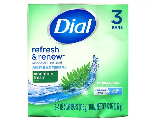 Dial Refresh & Renew Antibacterial Bar Soap Mountain Fresh