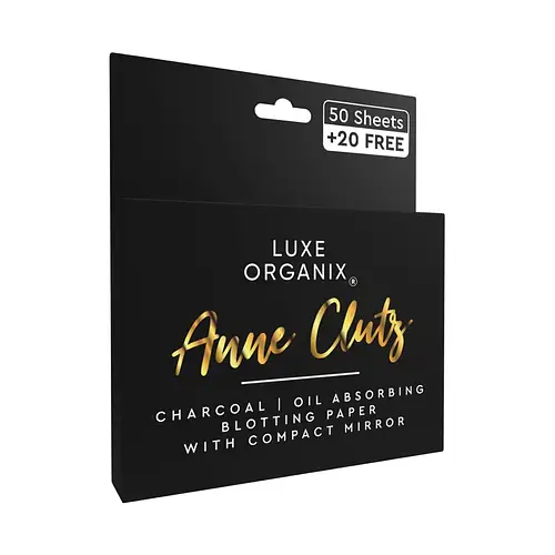 Luxe Organix Blotting Paper With Compact Mirror By Anne Clutz Charcoal