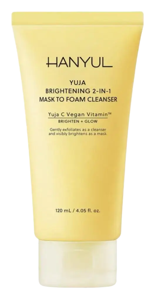 Hanyul Yuja Brightening 2-In-1 Mask To Foam Cleanser