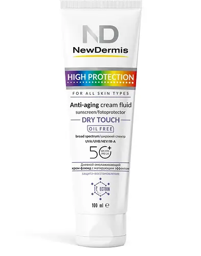 Newdermis HIGH PROTECTION ANTI-AGING CREAM FLUID DRY TOUCH SPF 50+ PPD 24