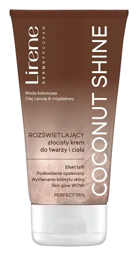 Lirene Perfect Tan Illuminating Golden Face And Body Cream Coconut Shine