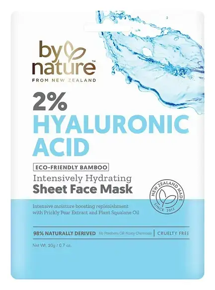 By Nature 2% Hyaluronic Acid Intensively Hydrating Sheet Face Mask