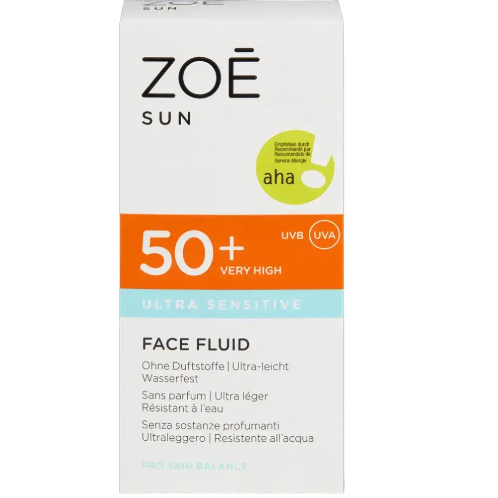 Zoe Sun Ultra Sensitive Face Fluid SPF 50+