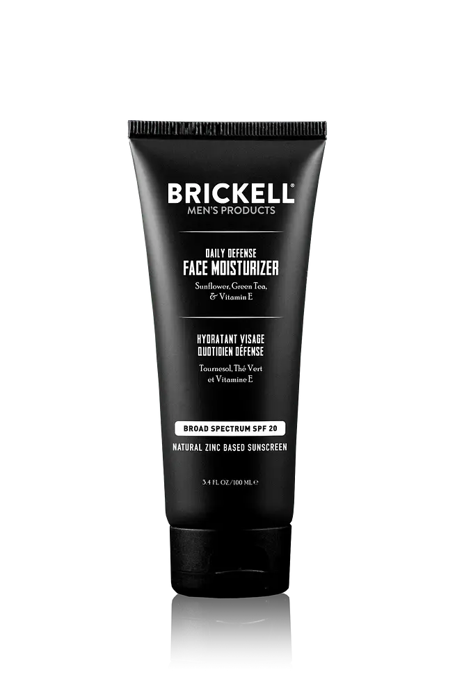 Brickell Men's Products Daily Defense Face Moisturizer with SPF 20