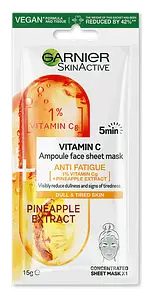 Garnier 1% Vitamin Cg + Pineapple Anti Fatigue Ampoule Sheet Mask