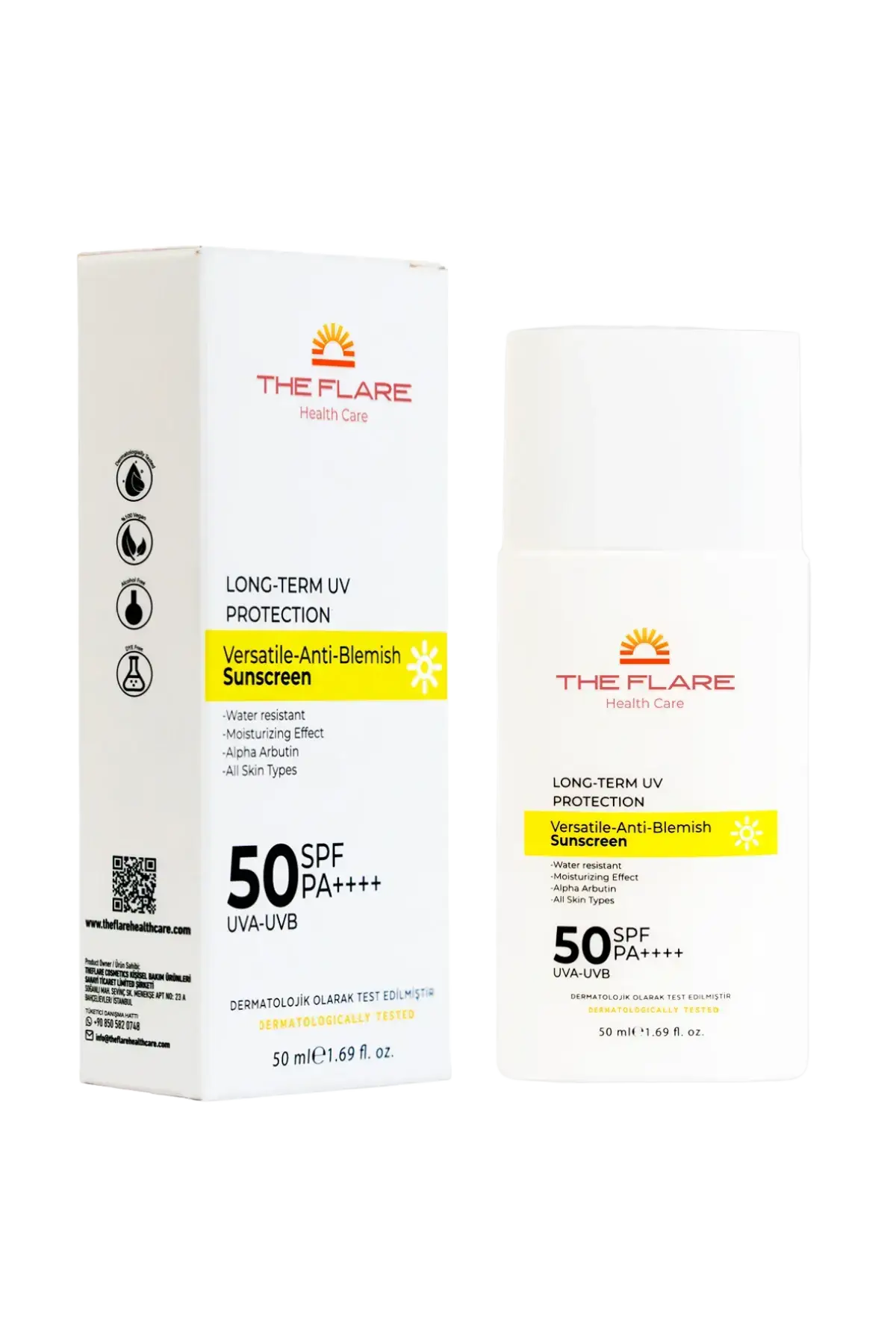The Flare Health Care Versatile Anti-Blemish Sunscreen SPF 50