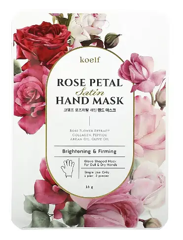 Petitfee Rose Petal Satin Hand Mask