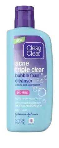 Clean & Clear Acne Triple Clear Bubble Foam Cleanser
