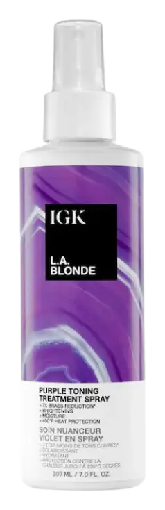 IGK Hair L.A. Blonde Purple Toning Leave-In Treatment Spray