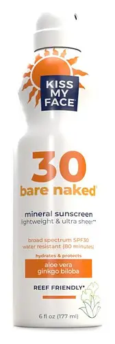 Kiss My Face Bare Naked Mineral Sunscreen Spray SPF 30
