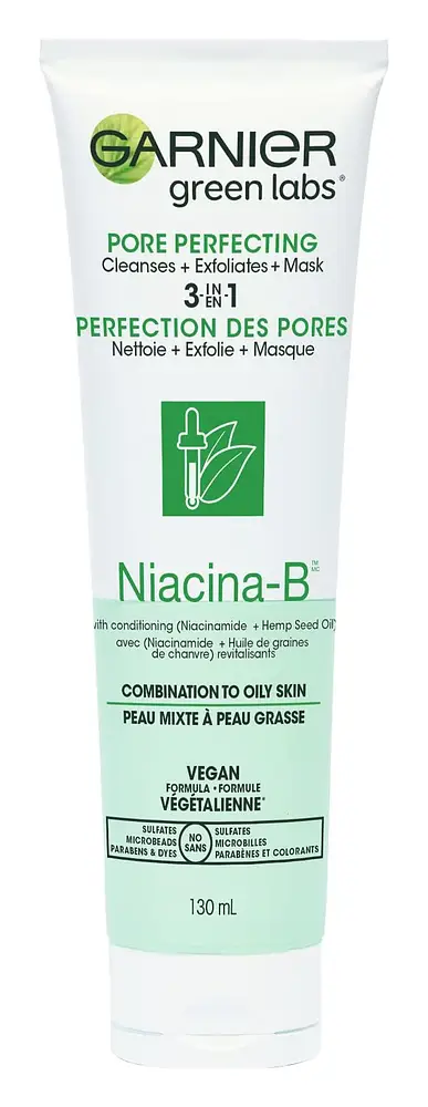 Garnier Canna-B Pore Perfecting 3-in-1 Cleanser + Exfoliator + Mask