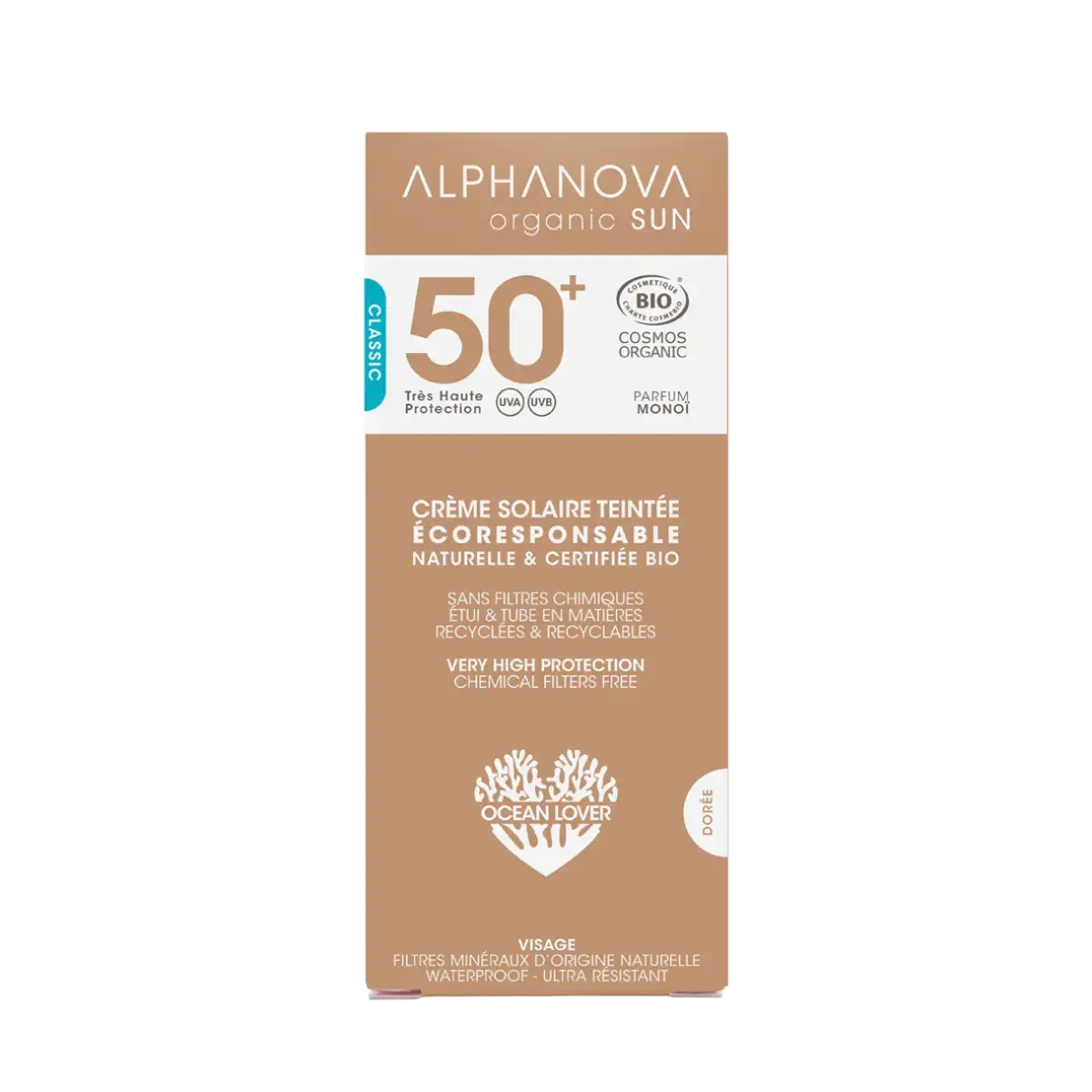 Alphanova Crème Solaire Teintée  SPF 50+ Doree