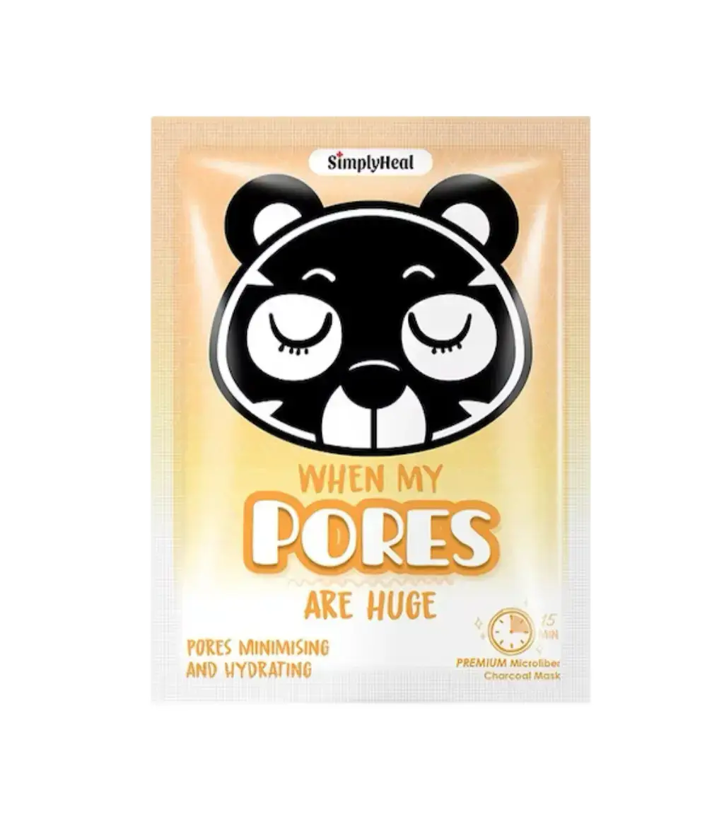 Simplyheal Pores Minimising & Hydrating Premium Microfiber Charcoal Mask