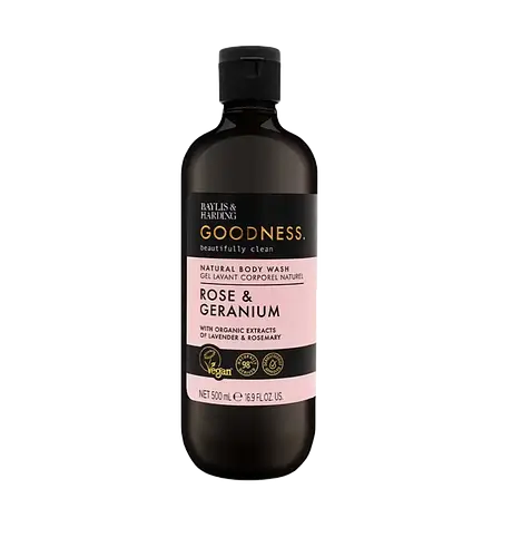 Baylis & Harding Goodness Natural Body Wash Rose & Geranium