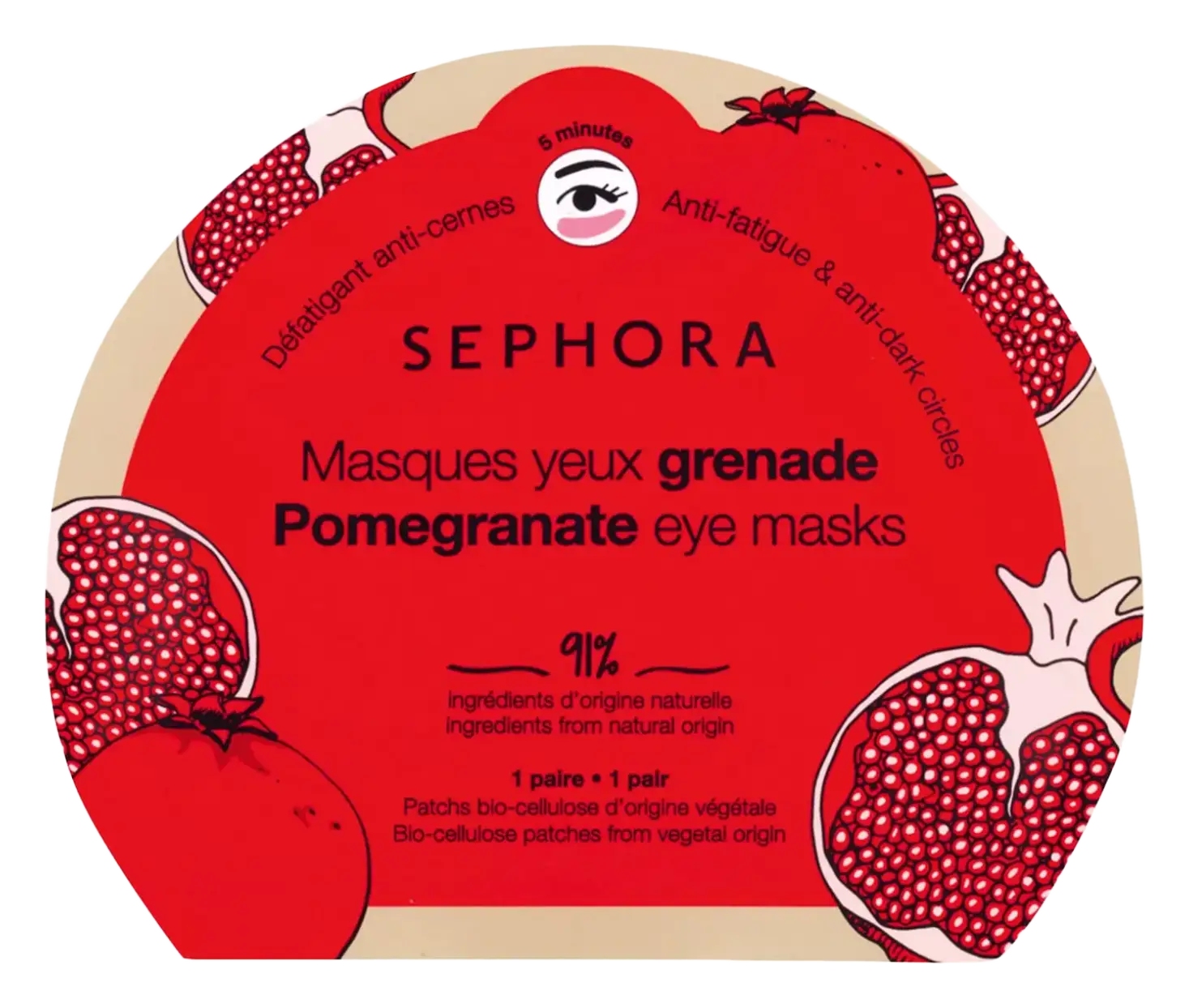 Sephora Collection Clean Eye Mask Pomegranate
