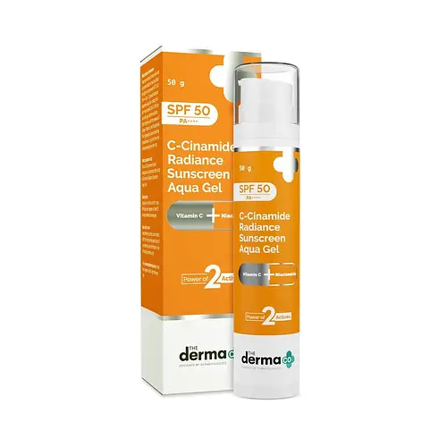 The Derma Co C-Cinamide Radiance Sunscreen Aqua Gel SPF 50