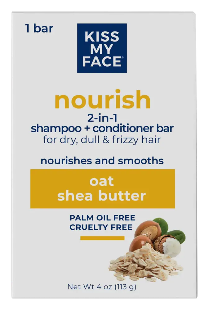Kiss My Face 2-In-1 Shampoo + Conditioner Bar Nourish