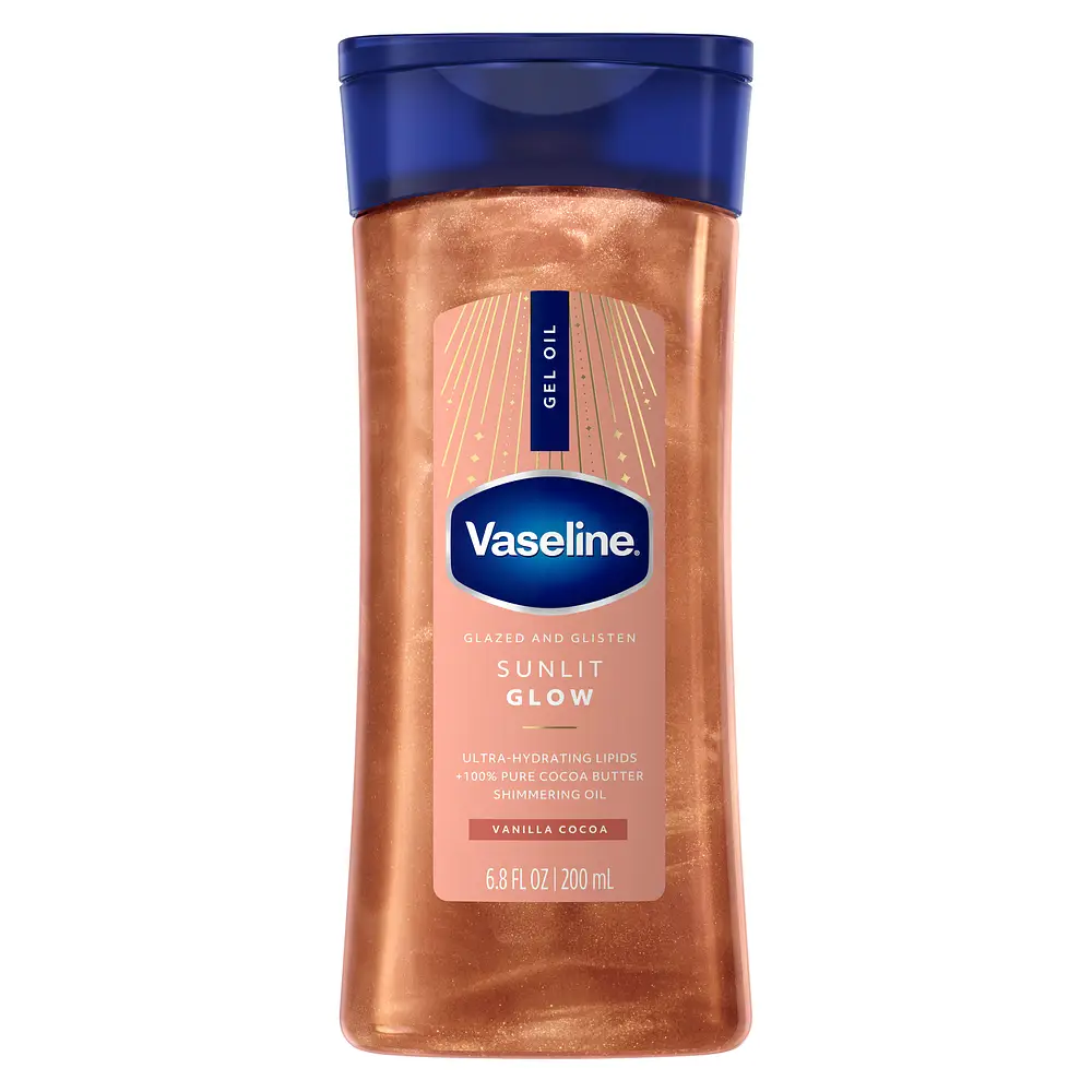 Vaseline Sunlit Glow Body Shimmer Gel Oil Vanilla Cocoa