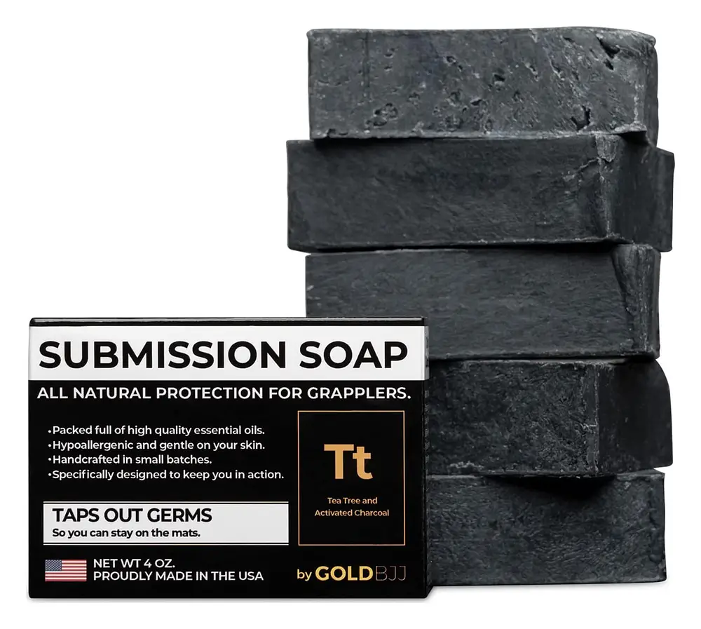 Gold BJJ Submission Soap - Activated Charcoal with Tea Tree